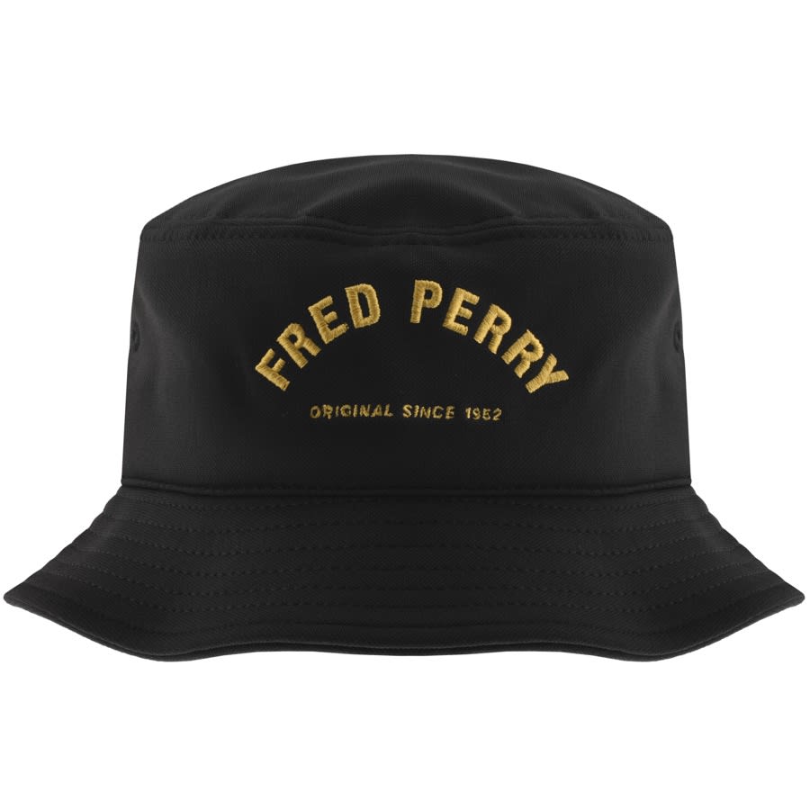 Alternative Image for ProductFred Perry Arch Branded Tricot Bucket Hat Black1